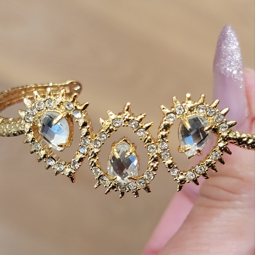 Alexis Bittar Gold and Silver Crystal Bracelet